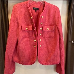 Gorgeous Salmon colored Wool blend Talbots button down jacket
